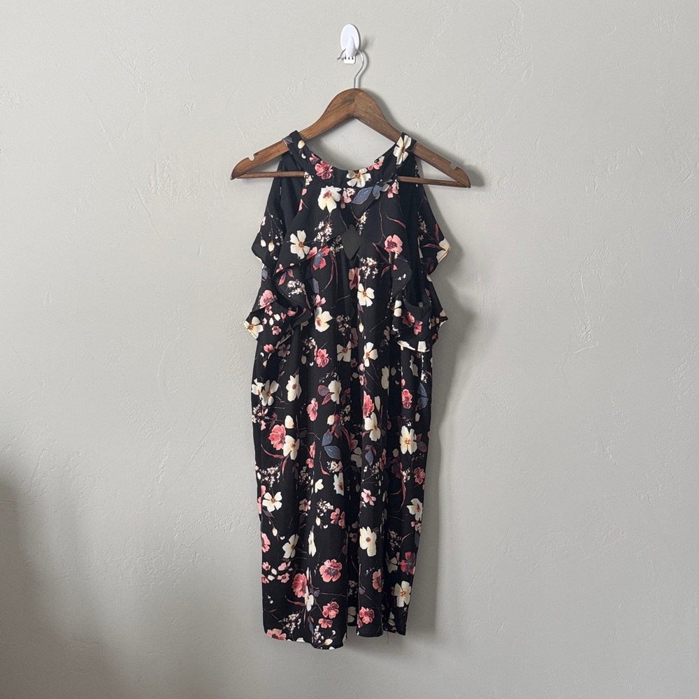Floral Black Dress
